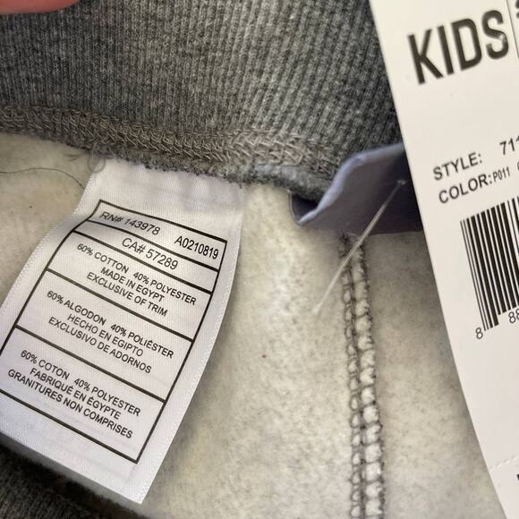 Puma Boys Gray Elastic Waist Tapered Leg Activewear Jogger Sweatpants NEW Size 6 - Picture 6 of 11